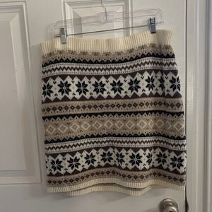 Maurices Cozy  Knit Snowflake Pattern Skirt Size XL